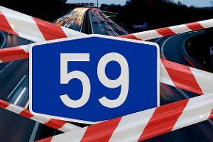 Autobahn A59 Sperrung