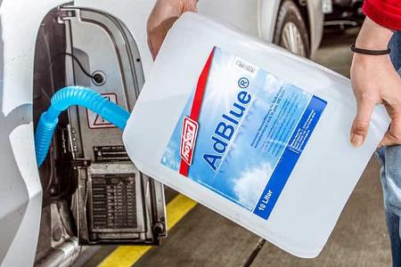 Adblue mit einem Kanister nachfüllen Einfüllstutzen hinter der Tankklappe