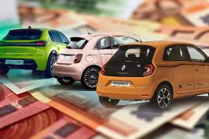 Kleinwagen Peugeot Renault Fiat Collage Preis teuer