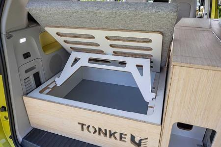 Tonke ID.Buzz Explorer, Heck, Bett