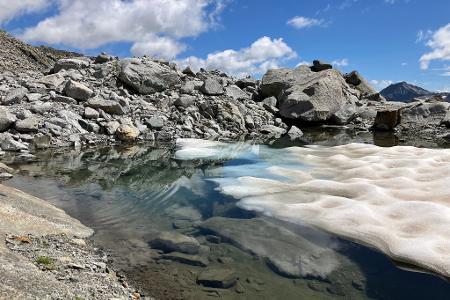 Das Gletschereis schmilzt