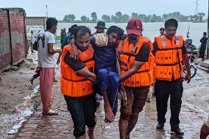 In der bevölkerungsreichsten Provinz Punjab mussten Zehntausende Menschen ihre Dörfer verlassen. (Foto Handout)