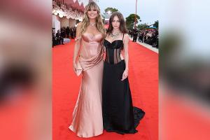 In Venedig: Heidi Klum und Tochter Leni glänzen in Korsettkleidern
