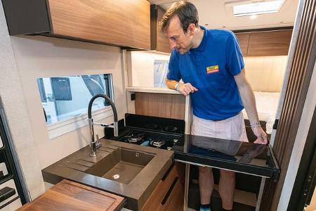 Küche, Wohnmobil, Bürstner