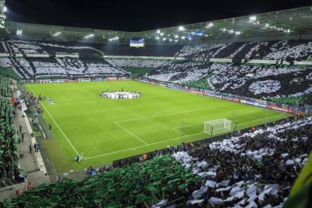 Champions League: Gladbach - ManCity - Mit diesem tollen Gemeinschaftswerk sorgen die Anhänger von Borussia Mönchengladbach im CL-Heimspiel gegen ManCity für pure Gänsehautstimmung.