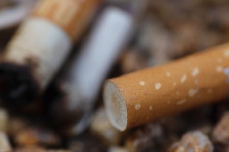 Eine Zigarette in einem Aschenbecher - ein Teil solcher Kippen stammt aus illegalen Kanälen. (Archivbild)