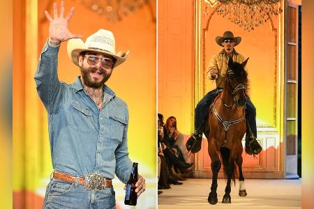 Post Malone präsentiert seine Modekollektion in Paris - mit Pferd
