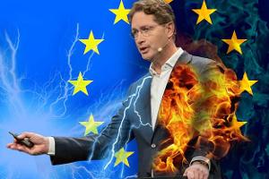 Ola Källenius Brandbrief EU Feuer Elektro Verbrenner Collage