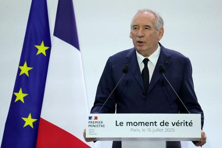 Anfang der Woche wird der Sturz von Premier Bayrou und seiner Regierung erwartet. (Archivbild)