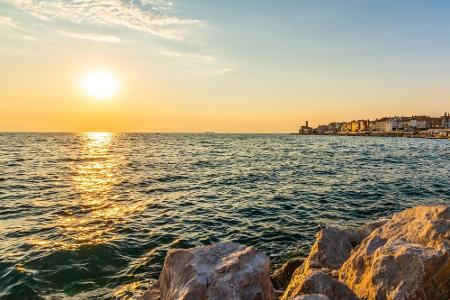 Sonnenuntergang in Piran