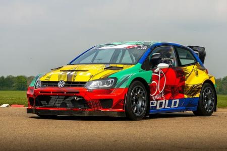 VW Polo R World Rallycross Harlekin-Lackierung