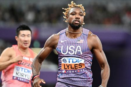 Favoriten im 100-m-Finale - nur viertbeste Zeit für Lyles
