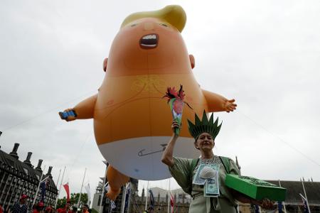 Schon beim ersten Staatsbesuch Trumps gab es Proteste. (Archivbild)