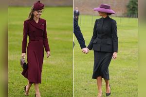 Prinzessin Kate und Melania Trump setzen auf gedeckte Farben