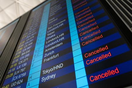 Am internationalen Flughafen Hongkong fielen Hunderte Flüge aus. 
