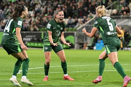 Popp und Huth treffen: Wolfsburg bleibt oben dran