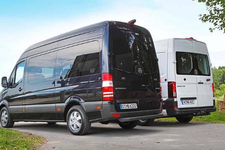 Das Sprinter-Heck ragt höher hinauf.