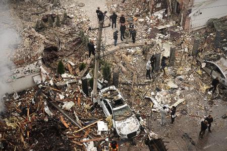 Kiew war eines der Ziele der russischen Angriffe in der Nacht und in den Morgenstunden.