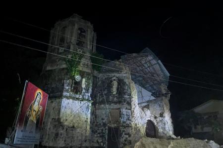 Eine Kirche in Cebu wurde massiv beschädigt. 