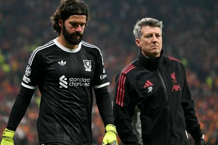 Oberschenkelverletzung: Liverpool länger Wochen ohne Alisson