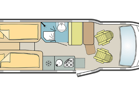 Weinsberg Grundriss, Wohnmobil, Camping