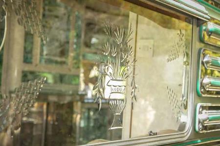 Glasverzierung außen