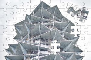 Puzzle: Futuristisches Wohngebäude in Kopenhagen