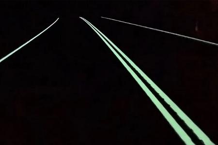 Leuchtende Straßenmarkierung in Australien