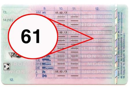 Schlüsselnummer EU-Führerscehin