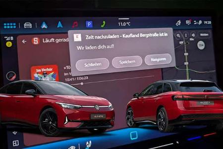 VW ID.7 GTX und Navi-Werbung