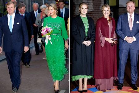 Kronprinzessin Amalia bezaubert in historischem Federnkleid