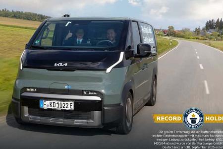 10/2025 Kia PV5 Transporter Guiness Weltrekord Reichweite