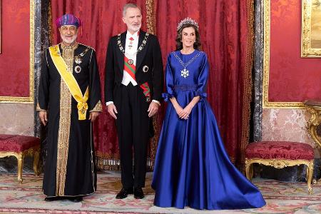 Felipe und Letizia feiern Galadinner mit dem Sultan von Oman