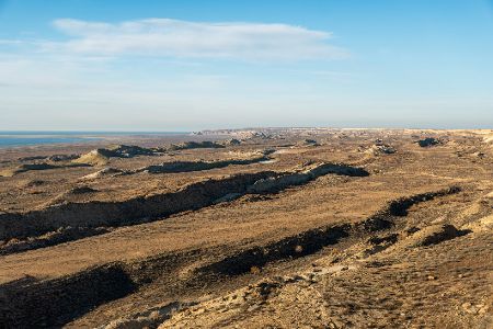 Wüstenlandschaft, wo einst der Aralsee war