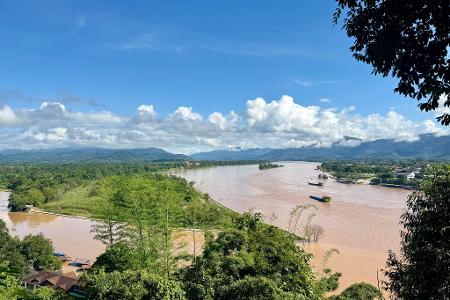 Am Goldenen Dreieck zwischen Thailand, Myanmar und Laos fließen der Mekong und der Ruak River zusammen.