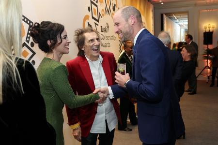 Prinz William und Ron Wood feiern Engagement für Artenschutz