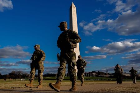 Nationalgardisten patrouillieren in der US-Hauptstadt. 