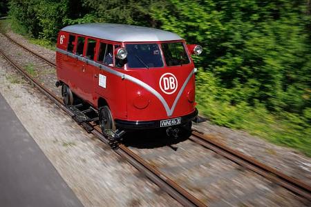 VW T1 Kombi (1955) Klv-20 Schienen-Bulli Draisinenstrecke Lengenfeld unterm Stein