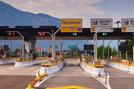 Mautstelle, Italien, Maut, Telepass