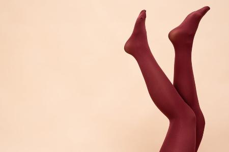 Knallige Beine: Bunte Strumpfhosen bringen Farbe in graue Wintertage