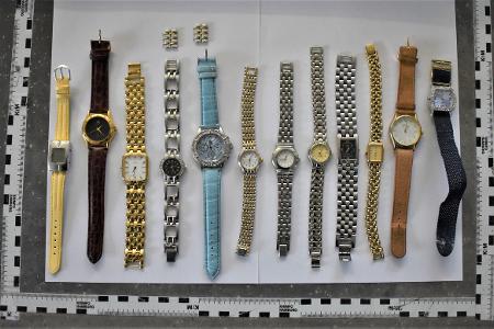 Die sichergestellten Uhren