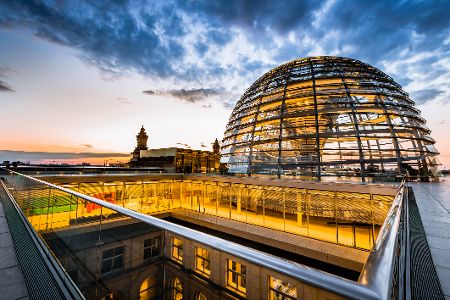 Kuppel des Reichstags in Berlin