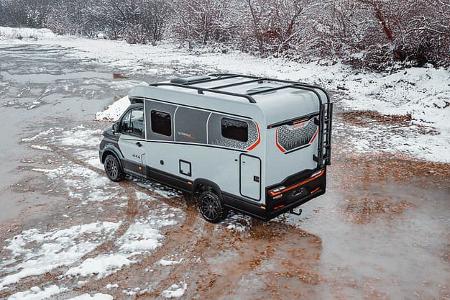 Dethleffs Globebus Performance 4x4 T16, Wohnmobil, Teilintegrierter, Aussen, Schnee