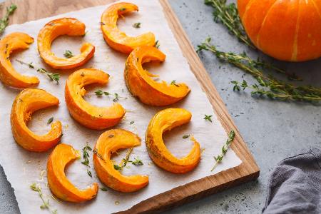 Bessere Alternative: Gebackene Kürbisscheiben