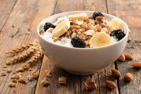 Verboten: Getreide mit Obst