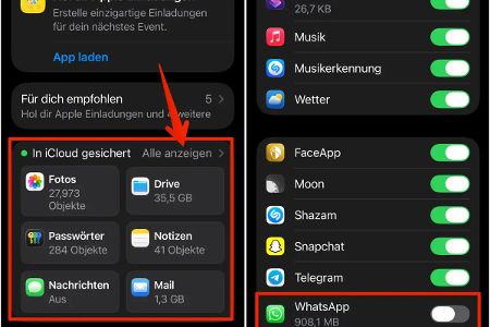 Tauchen auf Deinem iPhone gelöschte Dateien wieder auf? Dann deaktiviere für WhatsApp die iCloud-Synchronisierung.
