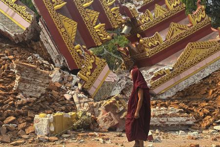 Selbst die Götter können beim Erdbeben in Myanmar die Tempel nicht retten. (Archivbild)