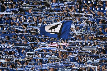 Gefühlt halb Bielefeld hat die Arminia zum Pokalfinale in Berlin begleitet. (Archivbild)