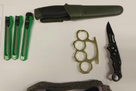 Foto der sichergestellten Gegenstände / Foto: Bundespolizei