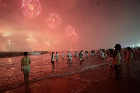 Die Copacabana - ein Anziehungspunkt auch in der Nacht zu Neujahr.